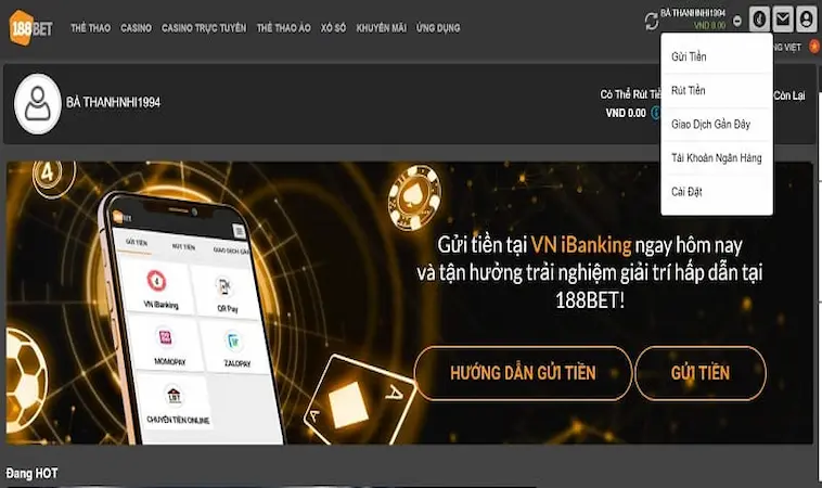 Rút Tiền 188BET - Điều Kiện Tham Gia Giao Dịch Nhà Cái 5 Hướng dẫn tân thủ rút tiền tại nhà cái chi tiết